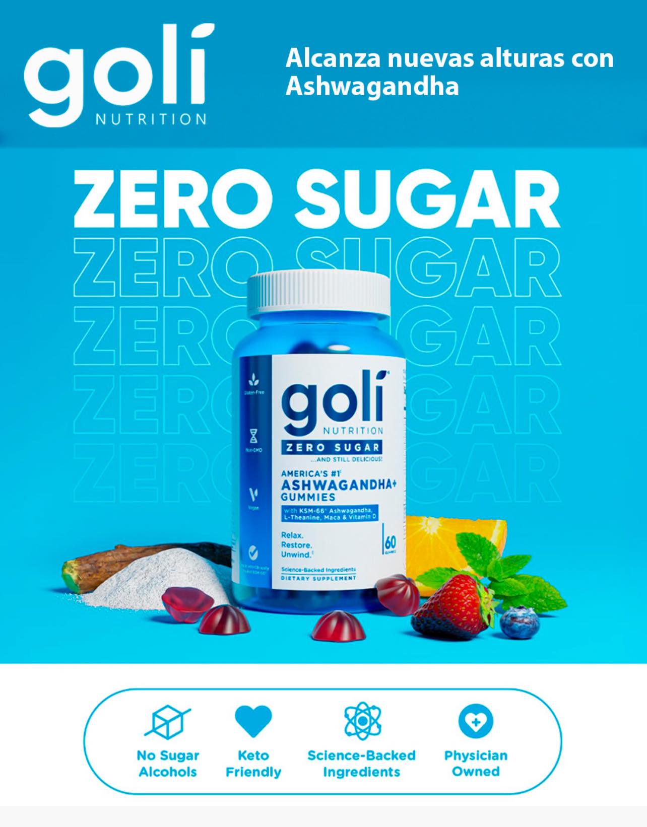 ASHWAGANDHA GUMMIES GOLI+ENVIO GRATIS